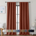 Simplebrand Ava Terracotta Blackout Curtains for Bedroom 90 Inches Long 2 Panels Set, Solid Privacy Energy Saving Living Room Window Treatm…