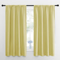 Nicetown Paler Yellow Blackout Curtains 63 inches Long for Living Room, Darkening Window Curtain Panels, easy maintenance Solid Thermal…