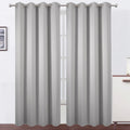 Lemomo Blackout Curtains 52 x 108 inch/Light Grey Curtains Set of 2 Panels/Thermal Insulated Room Darkening Bedroom Curtains 108 inch Grey