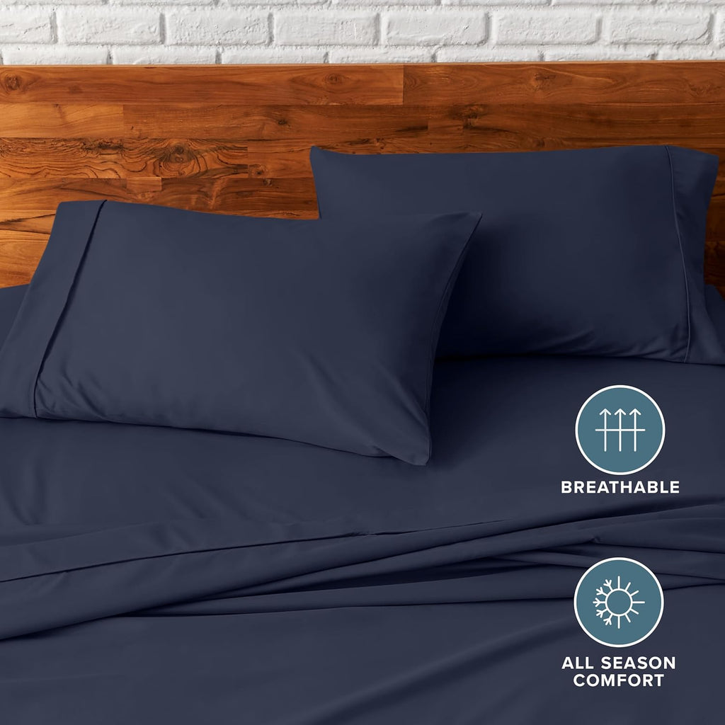BareHome Bare Home 1800 Ultra-Soft Microfiber Pillowcase Set - Double Brushed - Hypoallergenic - Wrinkle Resistant (Standard Pillowcase Set…
