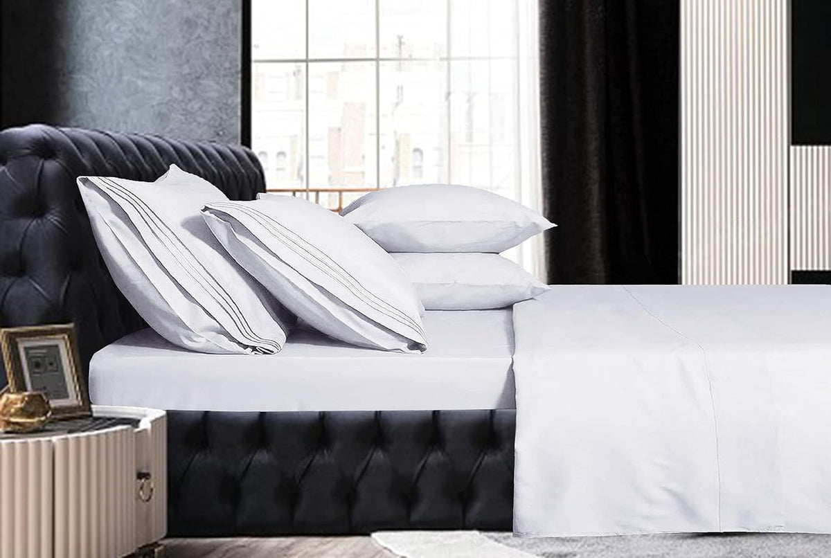 MocassiLuxuryBedding Mocassi King Sheet Set - Luxury Hotel 1800 Premier Bedding Sheets & Pillowcases - Ultra Soft Breathable & Cooling Bed…