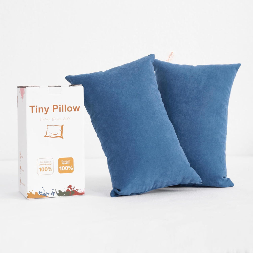 BEDSUM Tiny Pillows, 11x7 Mini Microfiber Small Pillow for Neck and Lumbar Support - Machine Washable Cushion for Office Desk…