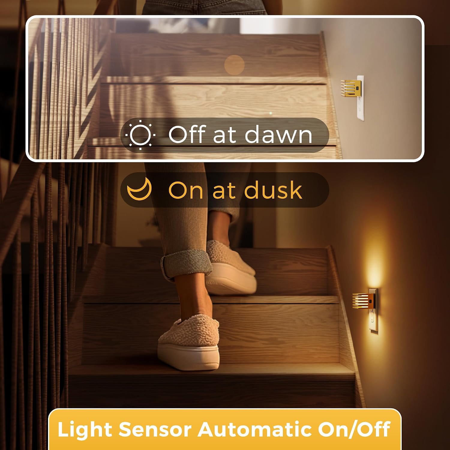 L LOHAS LED Night Lights Plug into Wall, 2 Pack Modern Night Light with Dusk to Dawn Sensor, Dimmable Plug in Night Light, Adjustable…