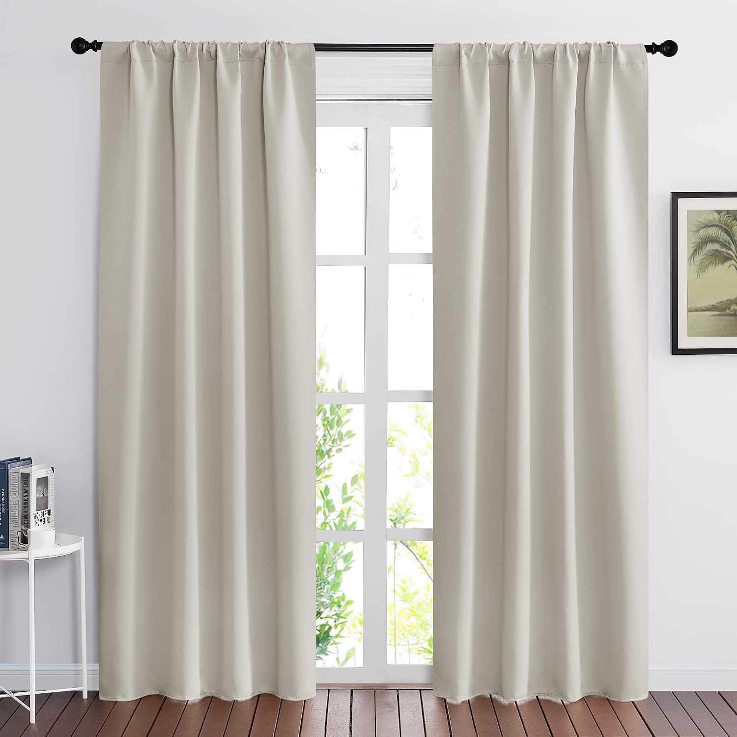 Rybhome RYB HOME Curtains for Bedroom Living Room 72 inches Long, Thermal Insulated Privacy Rod Pocket Drapes for Nursery Office Home Theat…