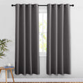 Nicetown Grey Blackout Curtains & Drapes for Doorway - Grommet Privacy Door Curtains Noise Reducing Thermal Insulated Window Treatments for…