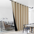 NICETOWN Noise Reducing Room Divider Curtains, Thermal Insulated 100% Blackout Curtain for Office, Slider Panel with Black Lining, Patio…