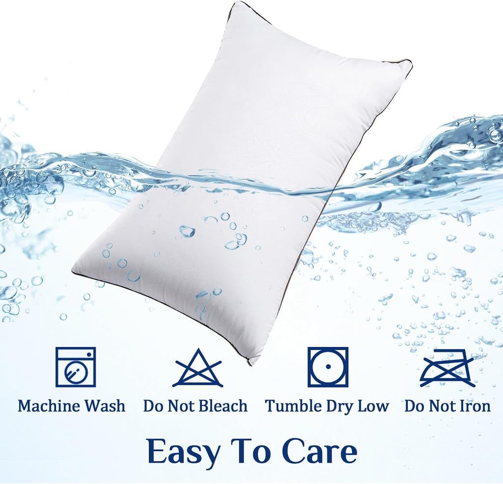 JOLLYVOGUE Pillows Queen Size Set of 6 for Sleeping, Soft and Supportive Bed Pillow with Down Alternative Filling for Side and Back…