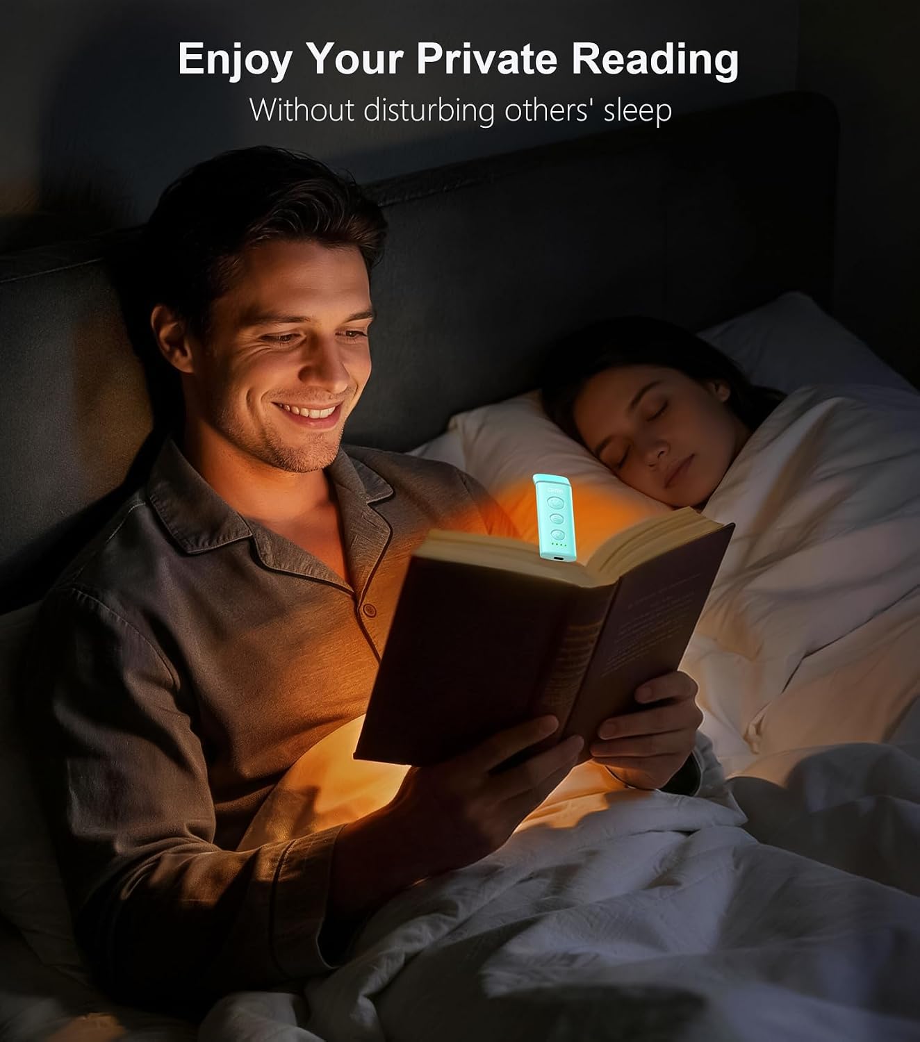 Gritin Book Light Rechargeable, Eye Caring 3-Color & 5-Brightness Clip on LED Reading Light for Books in Bed- Stepless Dimming, Long…
