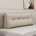 Headboard Corduroy Wedge Pillows for Sitting Up in Bed Rest Adult, Triangular Upholstered Reading Bolster Pillow for Daybed Sofa Couch…