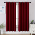 Cucraf Burgundy Red Blackout Curtains 63 inch Length 2 Panels Set, Room Darkening Drapes for Living Room Bedroom, Thermal Insulated Light B…