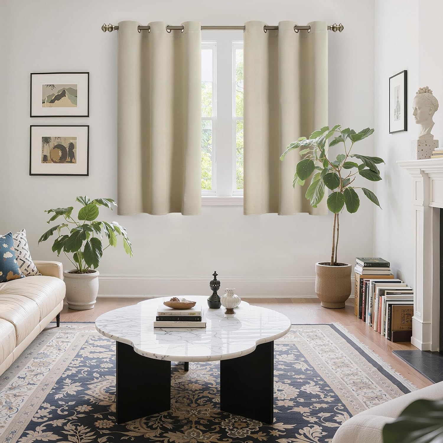 YoungsTex Blackout Curtains 54 Inches Length for Bedroom - Thermal Insulated with Grommet Room Darkening Curtain Drapes for Living Room, 2…