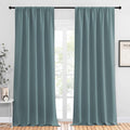NICETOWN Greyish Blue Blackout Curtains Panels for Window, Thermal Insulated Rod Pocket Blackout Drapes/Draperies for Living Room (2…