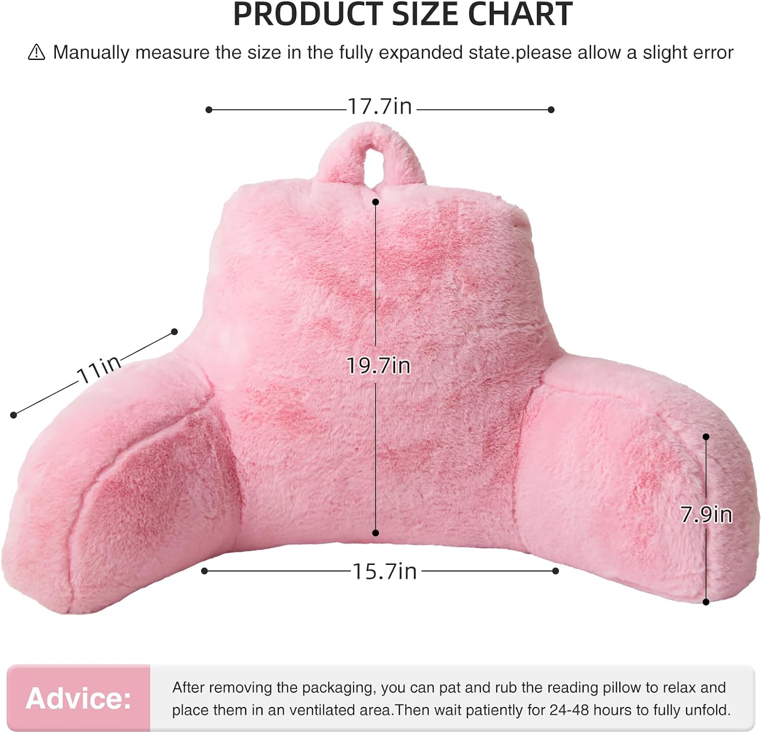 Aimuan Reading Pillow Bed Rest Wedge Adult Backrest Pillow with Arms Back Support for Sitting Up in Bed Cushion Incline Rest Sleeping…