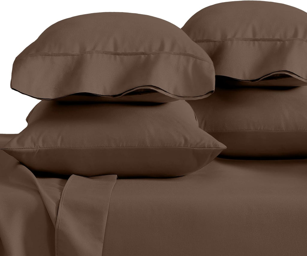 BareHome Bare Home Microfiber King Size Pillowcases - 4 Pack, Cocoa, 20x40 4 Pack