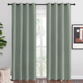 Nicetown Greyish Green Blackout Curtains 86" Long for Office, Dining Room, Guest Room, Sound Reducing Heat and Cold Block Curtain Panels fo…