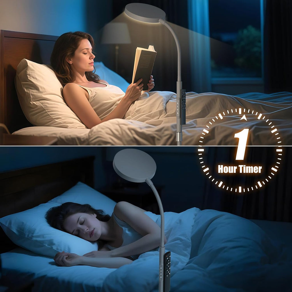 Pacovy Floor Lamp, Adjustable Height Floor Lamps for Living Room Bedroom, 120 LED Super Bright Standing Lamp Remote Control Dimmable Goosen…