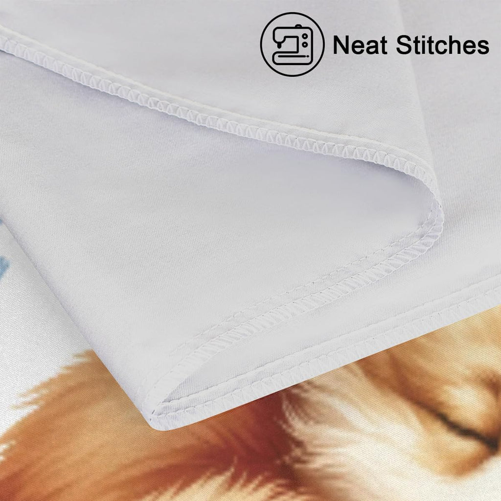 Satin Pillowcase for Hair and Skin Blue Paw Print Dog Soft Silk Pillow Case with Envelope Closure Cooling Pillow Cases Slip Standard Size…