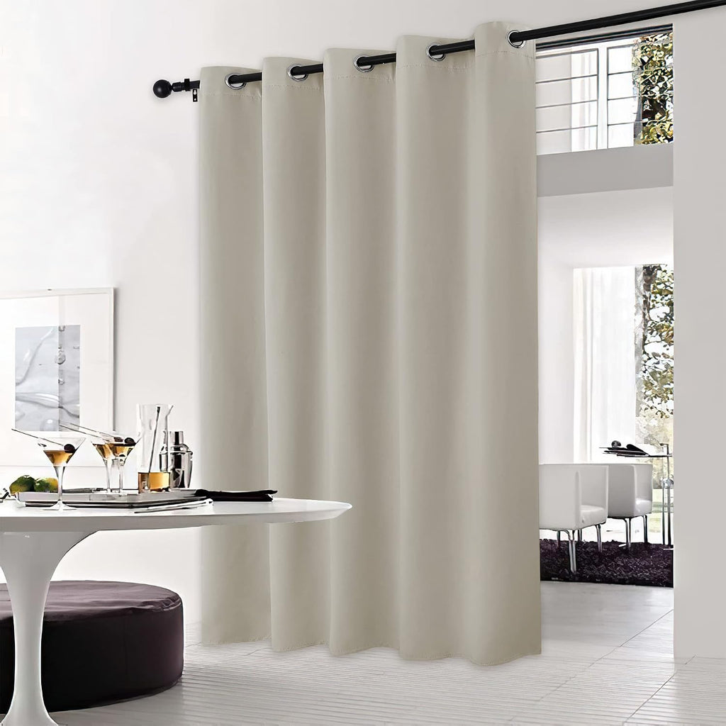 NICETOWN Natural Bedroom Blackout Curtain Panel, 1 Panel, 70 x 84 inch, Privacy Window Thermal Insulated Blackout Drape/Drapery for Loft…