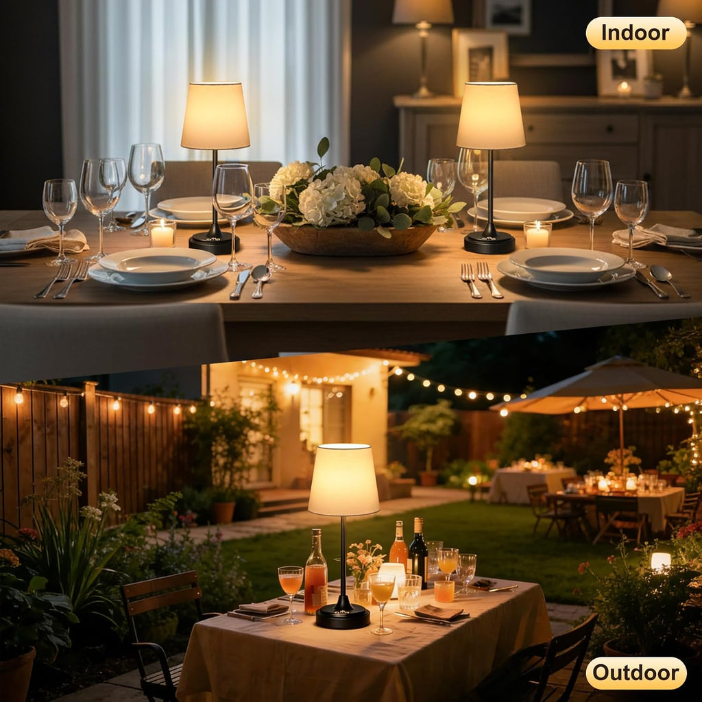 Wowag Cordless Table Lamp Rechargeable,5000mAh Battery Operated Desk Lamp,3 Colors & 7 RGB Stepless Dimmable, Touch Control Ambient Light…