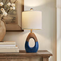 OYEARS 19" Table Lamp for Living Room, Boho Lamp for Bedroom, Bedside for Nightstands, Suitable for Small Space, Coastal Farmhouse, End…