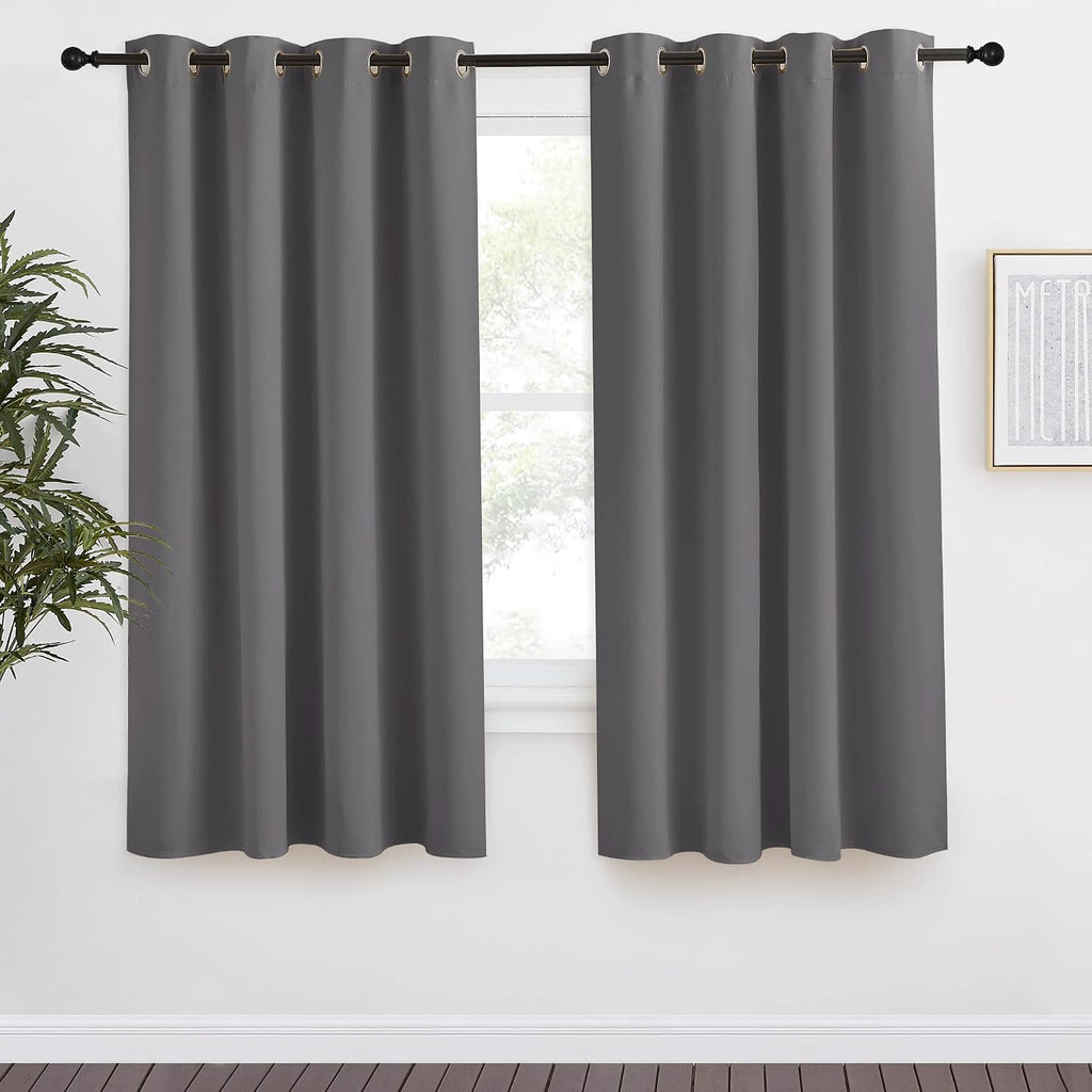 NICETOWN Grey Blackout Curtain 68 inch Long, 55 inches Width, 1 Panel, Thermal Insulated Window Treatment with Grommet Room Darkening…