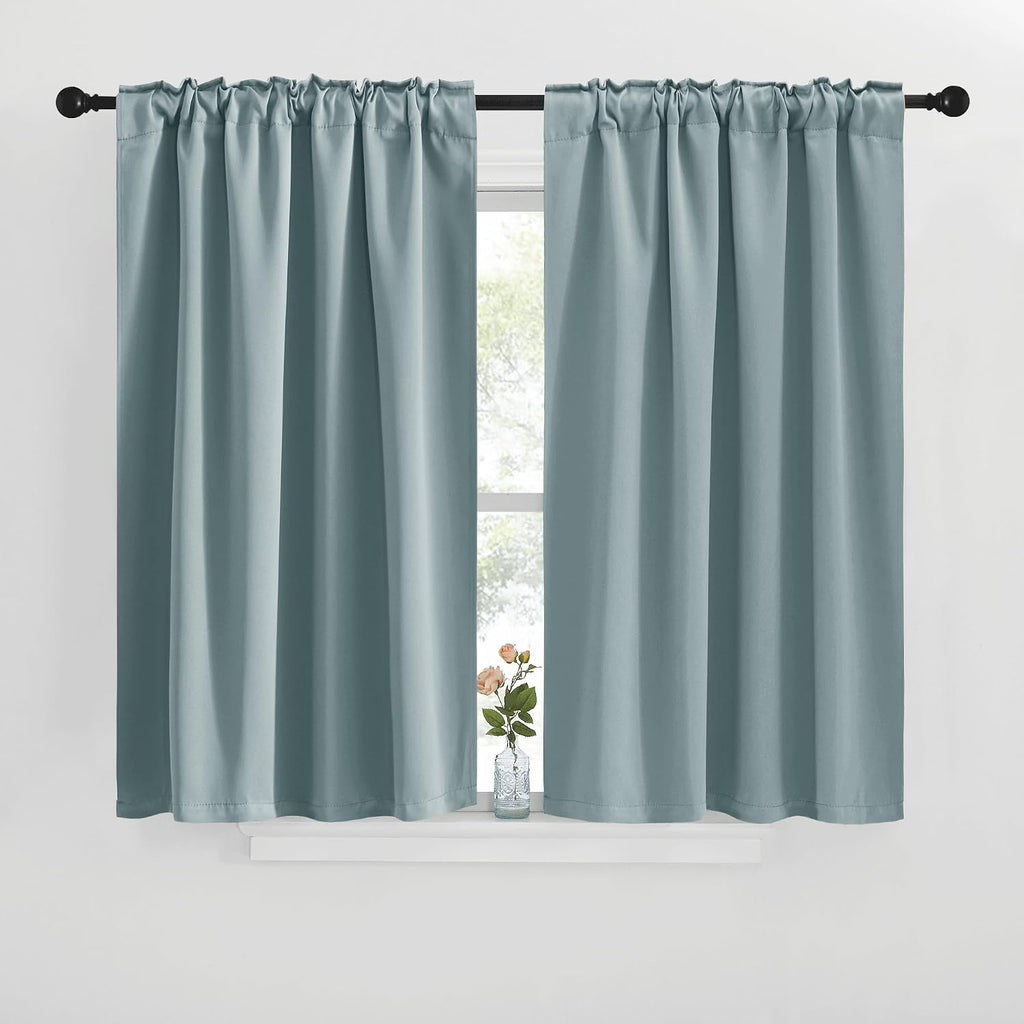 NICETOWN Blackout Window Curtains for Camper - (Stormy Sea Color) 42x40 Inch, 2 Panels Set, Thermal Insulated Room Darkening Blackout…