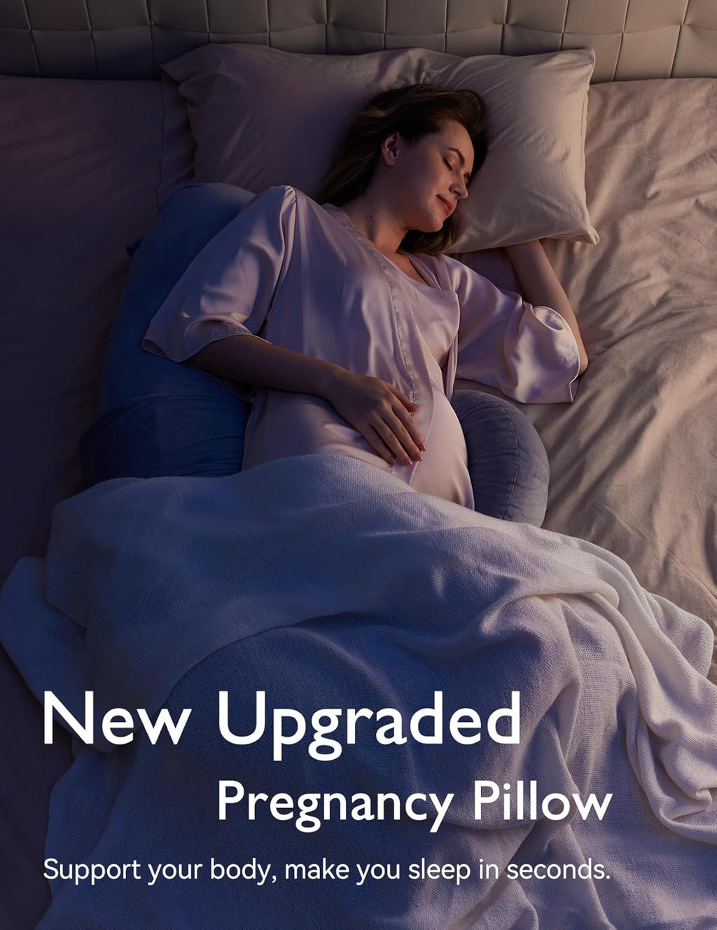 Momcozy Pregnancy Pillow, Original F Shaped Maternity Pillow for Pregnant Women with Adjustable Wedge Pillow, Full Body Support Pregnancy P…