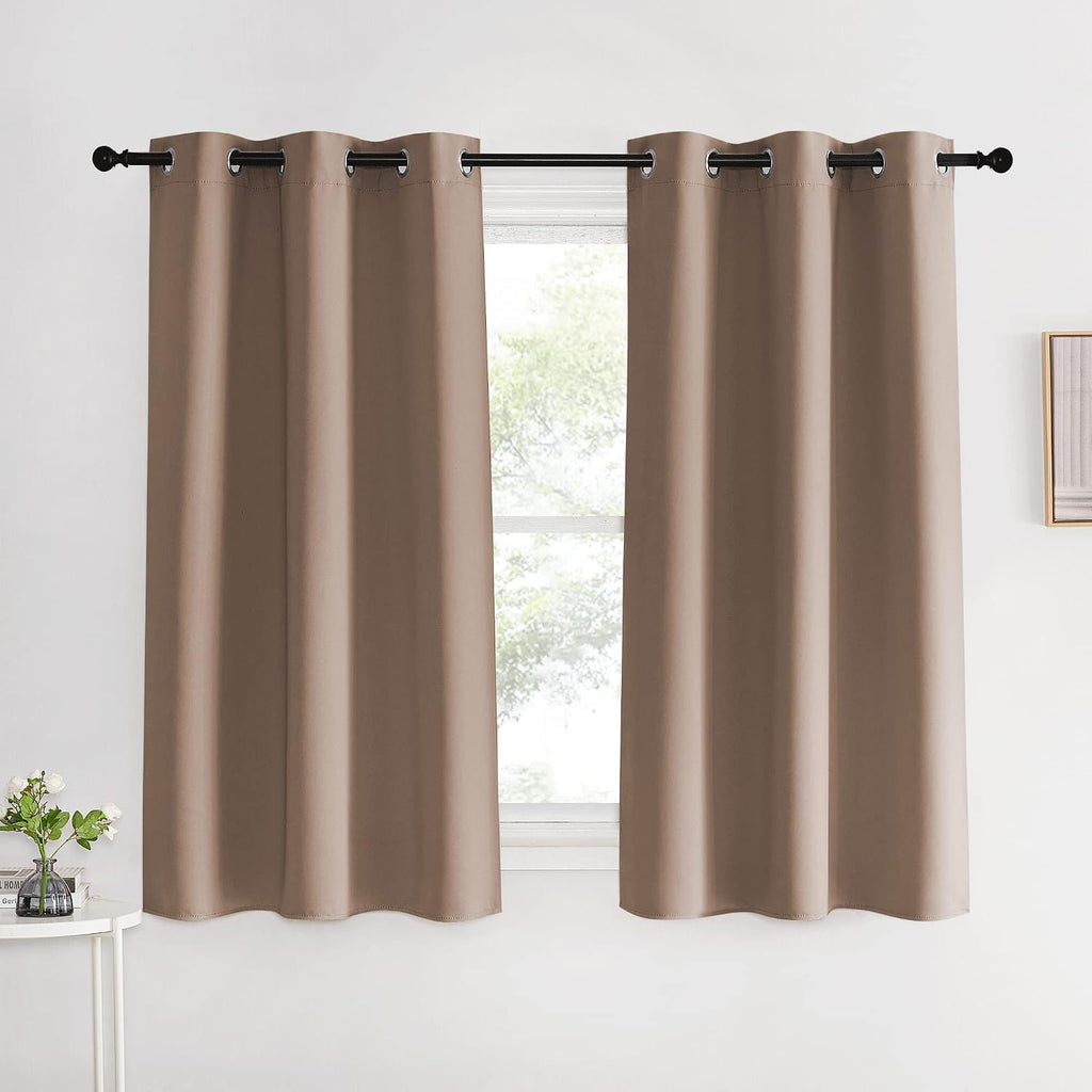 NICETOWN Blackout Window Curtains and Drapes for Kitchen, Set of 2, 42 by 60 Inch, Cappuccino, Window Treatment Thermal Insulated Solid…
