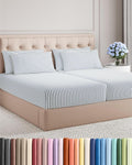 Split King 7 Piece Sheet Set - Comfy, Breathable & Cooling - Hotel Luxury Bedding for Women, Men, Kids, Teens and Children - 1 Flat & 2…