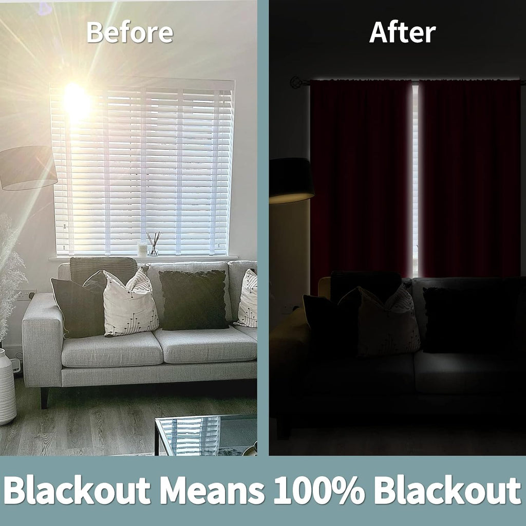 BGment Christmas Thermal Insulated 100% Blackout Curtains for Bedroom Decoration with Black Liner, Double Layer Full Room Darkening Noise…