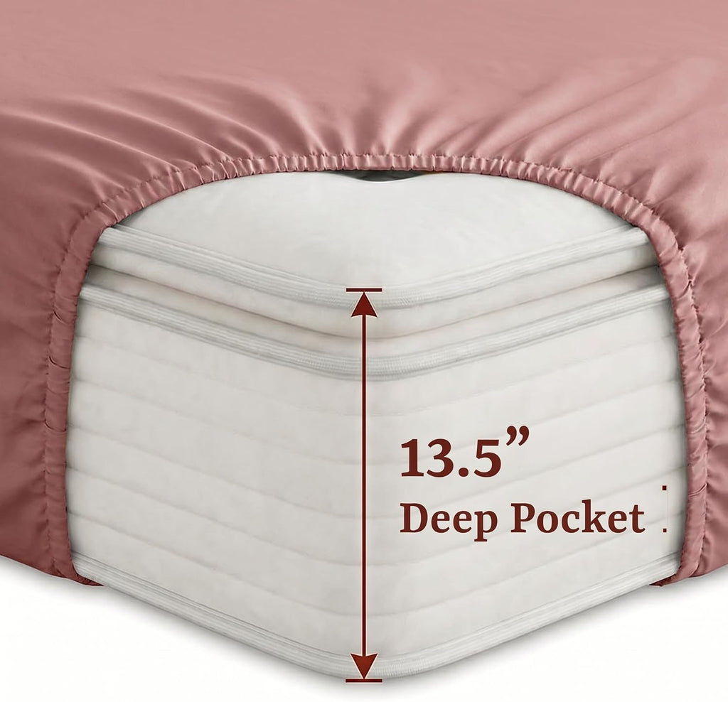 Perupima Peru Pima 415 Thread Count Percal King Sheet Set - 100% Peruvian Pima Cotton, 4 Piece (Flat, Fitted, 2 Pillowcases) - Cooling, Cri…