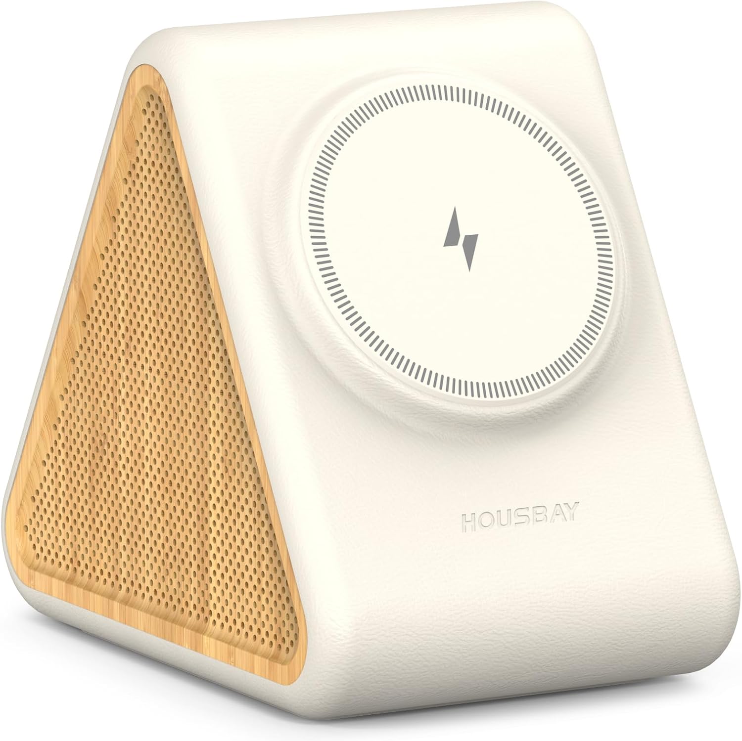 Housbay 2-in-1 White Noise Sound Machine & Magnetic Wireless Charger, Stereo Sleep Sounds, Clutter-Free Bedside Charging Station for iPhone…