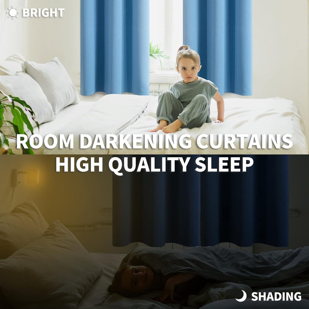 BGment Room Darkening Curtains 63 Inches Long - Grommet Thermal Insulated Drapes Window Treatment Curtains for Bedroom, 2 Panels, 52 x 63 I…
