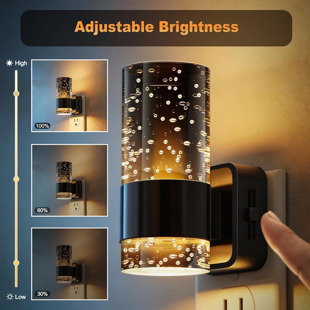 JandCase Night Lights Plug into Wall, Automatic LED Night Light with 0-100LM Dimmable, 3000K Plug in Night Lights with Auto Light Sensor…