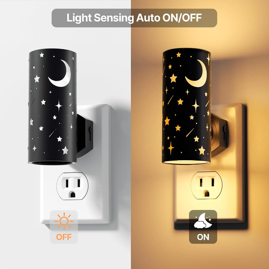 LED Night Lights Plug into Wall, 2-Pack 3000K Bright Plug in Nightlight, Dusk-to-Dawn Sensor, Dimmable 0-100LM, Auto-On/Off, Home Decor…
