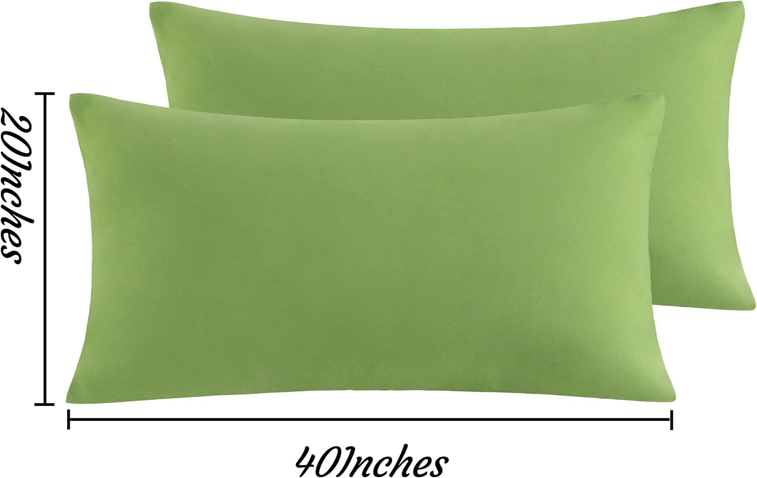 Ntbay King Pillow Cases Set of 2, 2 Pack Brushed Microfiber 20x40 Pillow Cases, Soft, Wrinkle, Fade, Stain Resistant Sage Green Pillow Case…