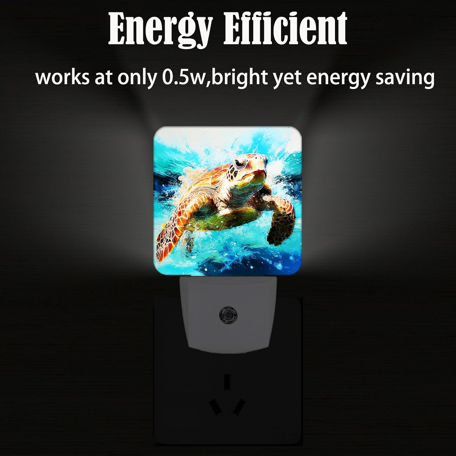 Sea Turtle Night Light, Plug-in Nightlights Auto Sensor Night Lamp Dusk-to-Dawn Lamp Home Decor for Nursery Children Girls Boys