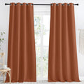 NICETOWN Blackout Burnt Orange Curtain & Drape, W55 x L90, 1 Panel, Room Darkening Light Blocking Window Treatment for Living Room