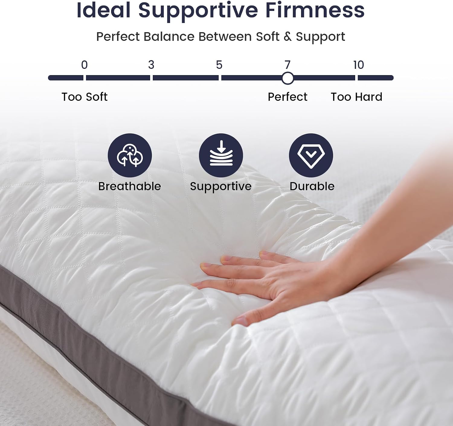 RainmrBedding Rainmr Shredded Memory Foam Extra-Firm Body Pillow, Breathable Thick Body Pillow for Side Sleep, 20 x 54 Inches Long Hugging…