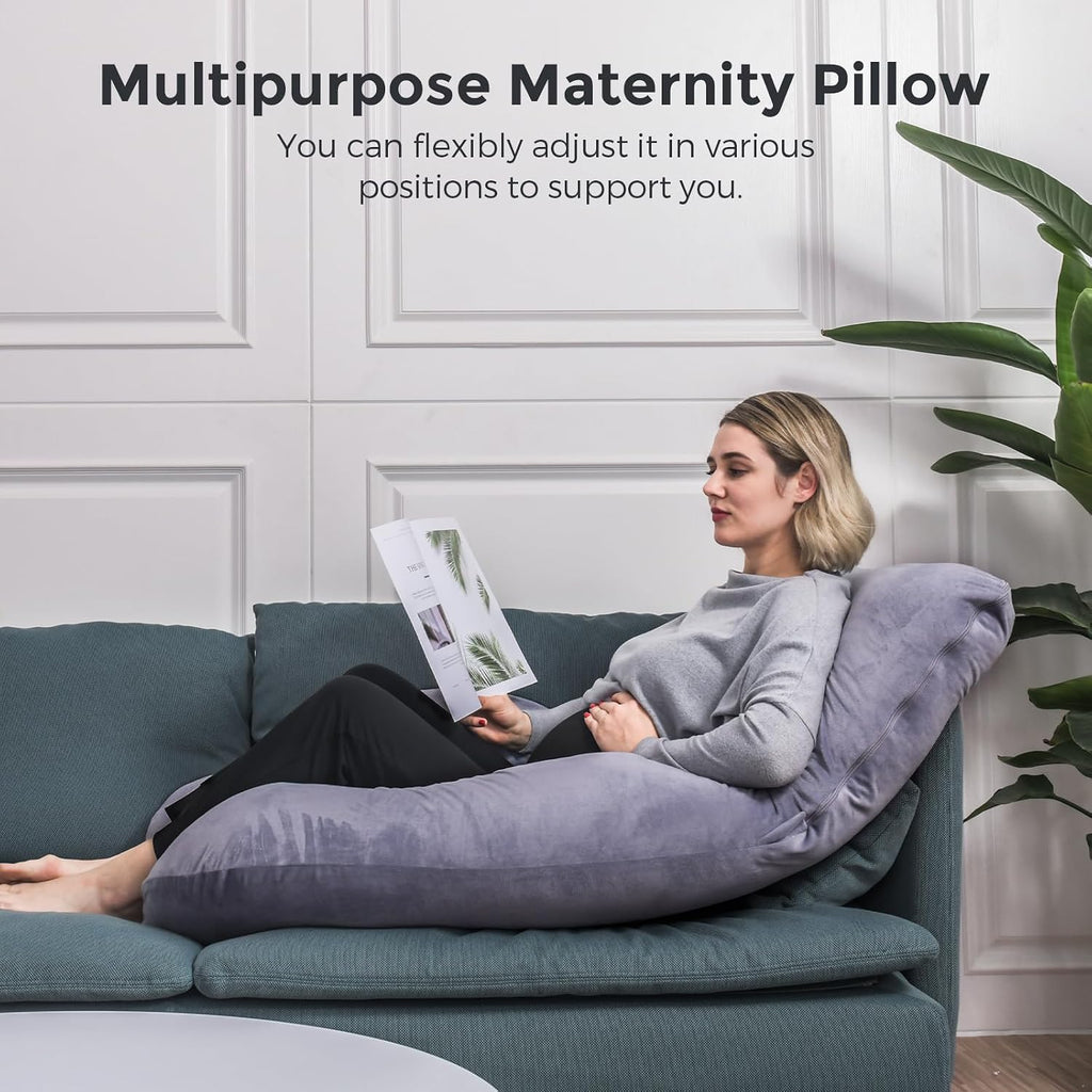 Momcozy Pregnancy Pillows for Sleeping, U Shaped Full Body Maternity Pillow with Removable Cover - Support for Back, Legs, Belly, HIPS…