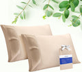 Stnomyhome Eucalyptus Tencel Cooling Pillowcase 2 Pack King Champagne | Moisture Wicking for Night Sweats | 3X Faster Drying | Oeko-TEX Cer…