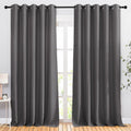 NICETOWN Blackout Curtains Panels for Bedroom - 3 Pass Microfiber Noise Reducing Thermal Insulated Solid Ring Top Blackout Window Drapes…