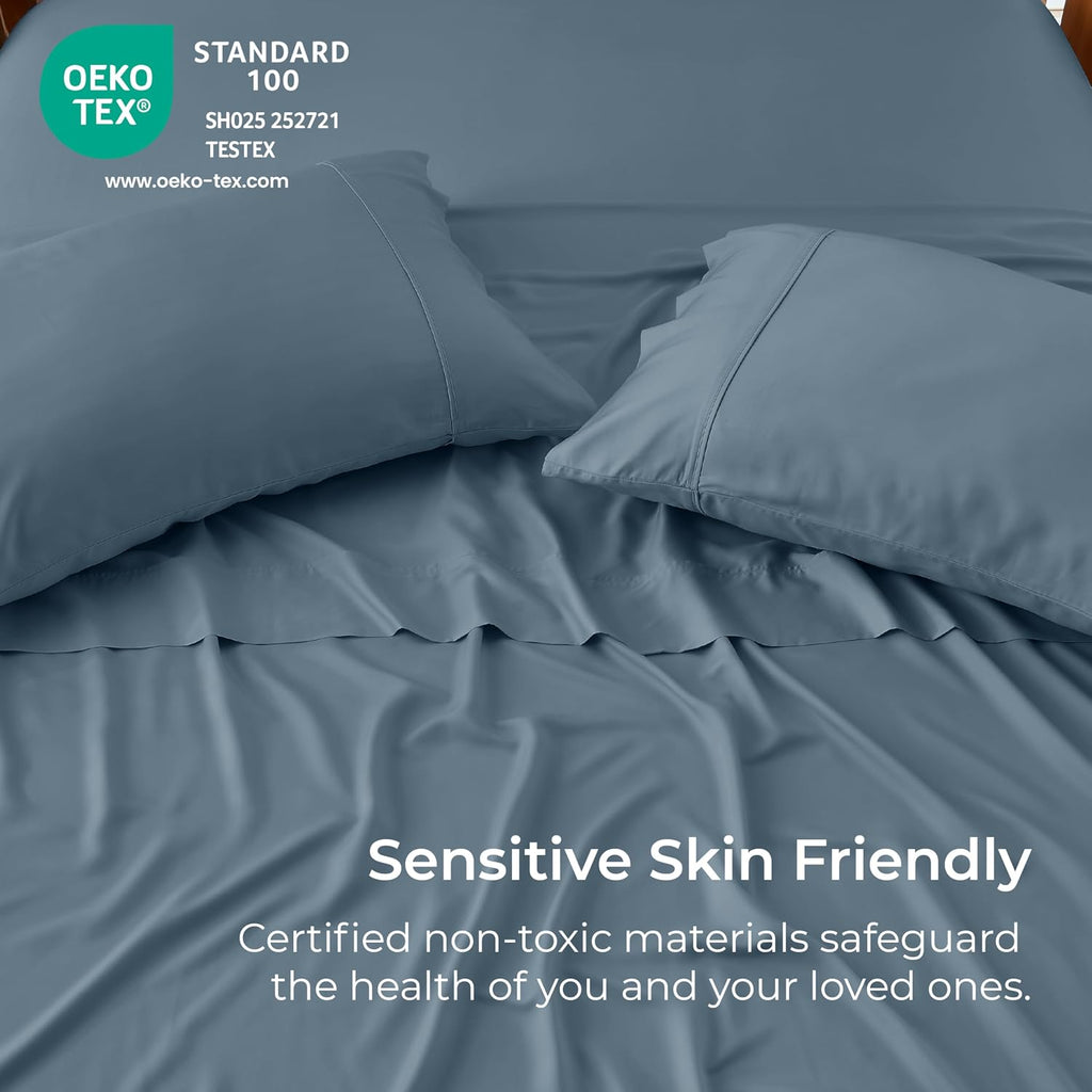 GOKOTTA Envelope Pillow Cases King Size 2 Pack, 100% Rayon Made from Bamboo Cooling Pillowcases Soft and Silky for Hair and Face (20"*40")