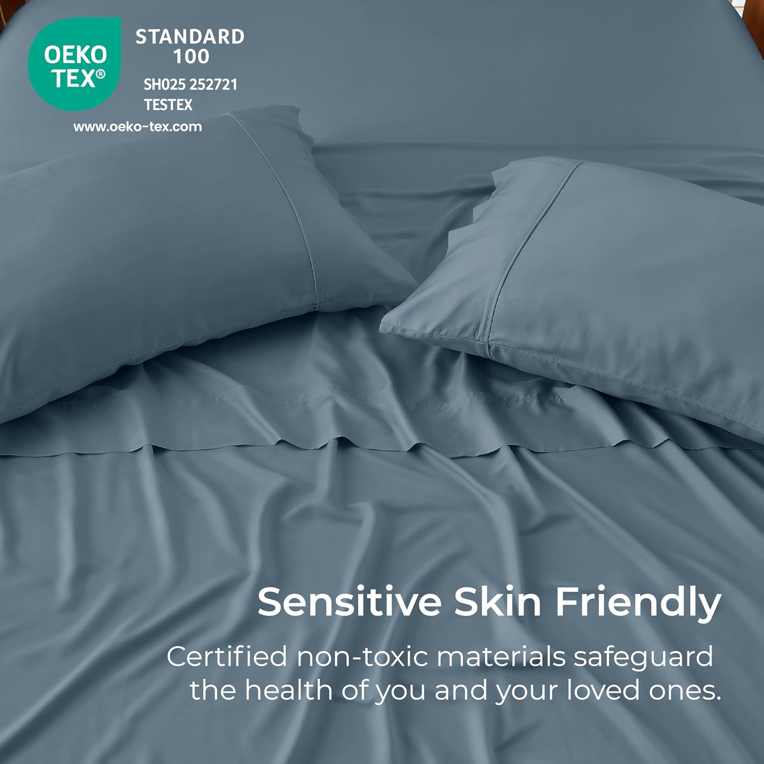 GOKOTTA Envelope Pillow Cases King Size 2 Pack, 100% Rayon Made from Bamboo Cooling Pillowcases Soft and Silky for Hair and Face (20"*40")