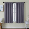 Simplebrand Ava Greyish Purple Short Blackout Curtains for Bedroom 54 Inches Long 2 Panels Set, Solid Thermal Insulated, Energy Saving Wind…