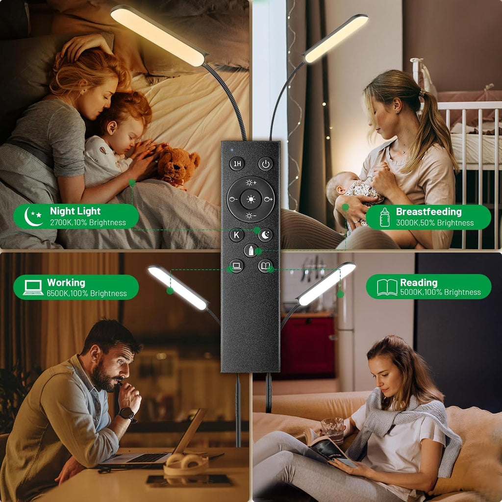 Yikuneng Dimmable LED Floor Lamp, Super Bright Reading Lamps Floor Standing lamp with Remote & Touch Control, Stepless Dimming &…