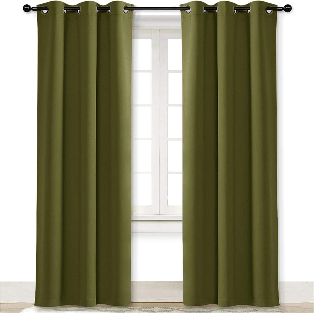 NICETOWN Blackout Room Darkening Window Curtain for Christmas Decoration, Thermal Insulated Solid Grommet Blackout Curtain/Drape for…