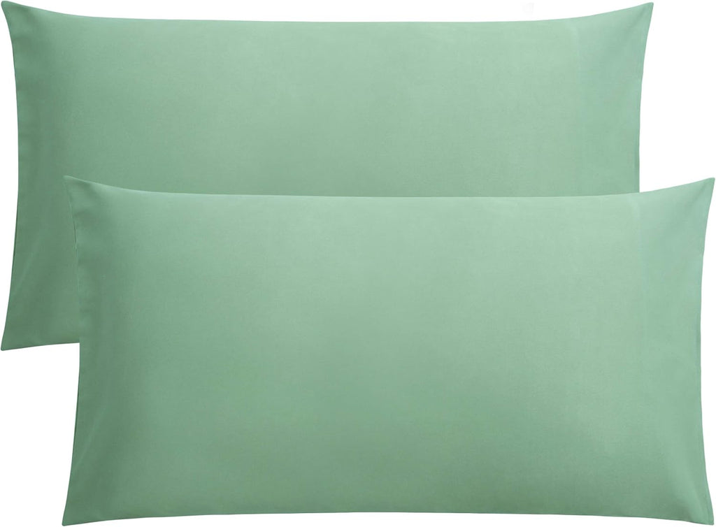 FLXXIE King Pillow Cases Set of 2, Soft Microfiber Pillow Covers with Envelope Closure, Wrinkle, Fade and Stain Resistant Pillowcases…