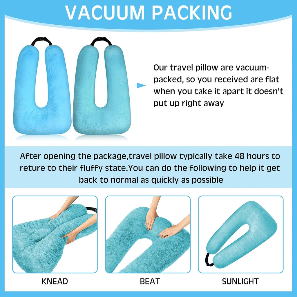 home Barydat 2 Pcs Car Travel Pillow for the Back Seat 28 x 18 in Sleeping Reading Pillows for Distance Travel Car Cushion for Kids Adults…
