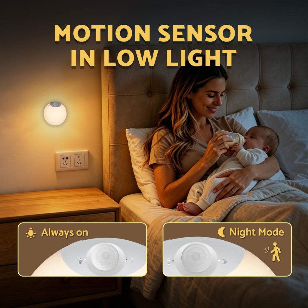 DAZZY DOT Rechargeable Battery Night Light, Motion Sensor Night Light, Magnetic Warm White LED Stick-On Closet Light, Dimmable Brightness…